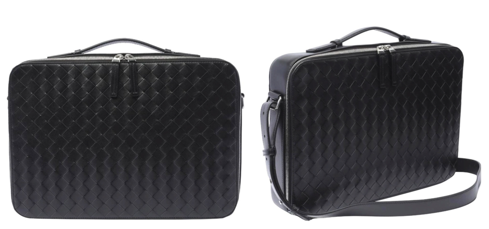 BOTTEGA VENETA Getaway Slim Briefcase Black