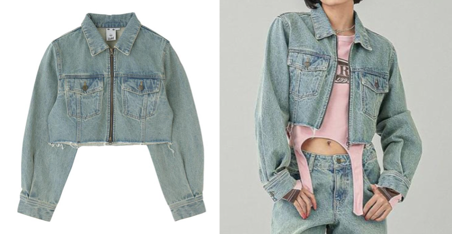 X-girl （エックスガール）OVERDYED ZIP UP DENIM JACKET