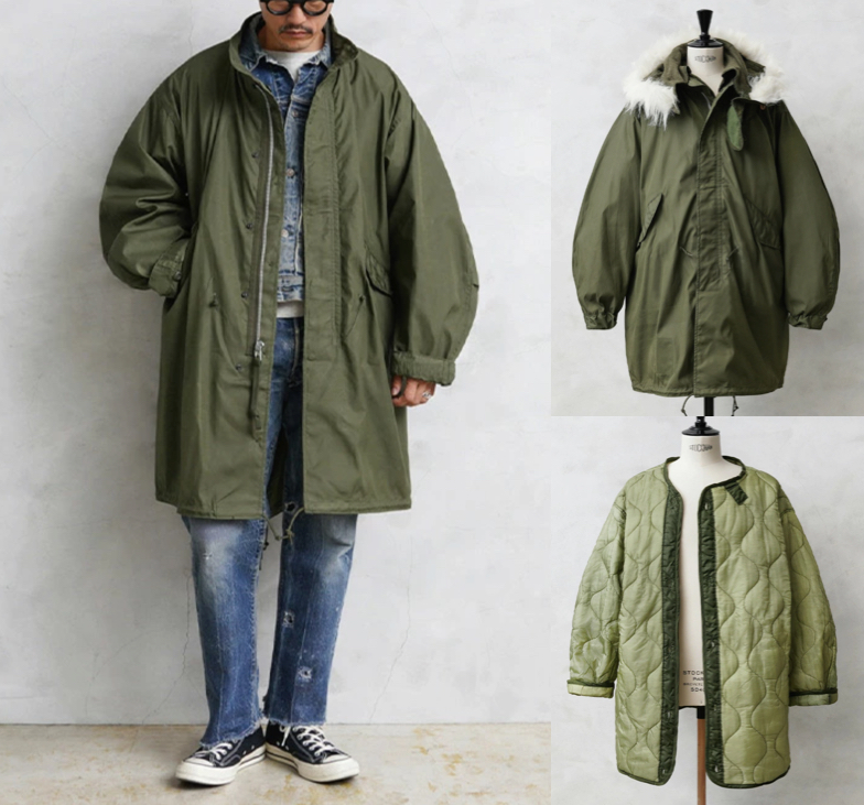 デッドストック 米軍 M-65 フィッシュテールパーカーカーキのジャケット