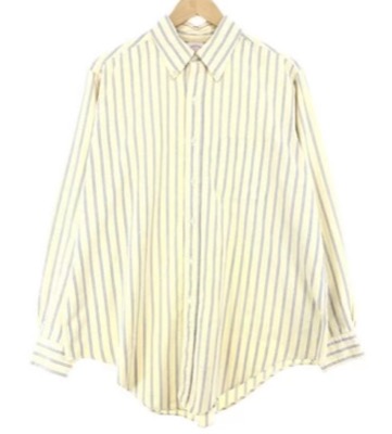 Brooks Brothers(ブルックスブラザーズ)イエローのストライプ柄シャツ