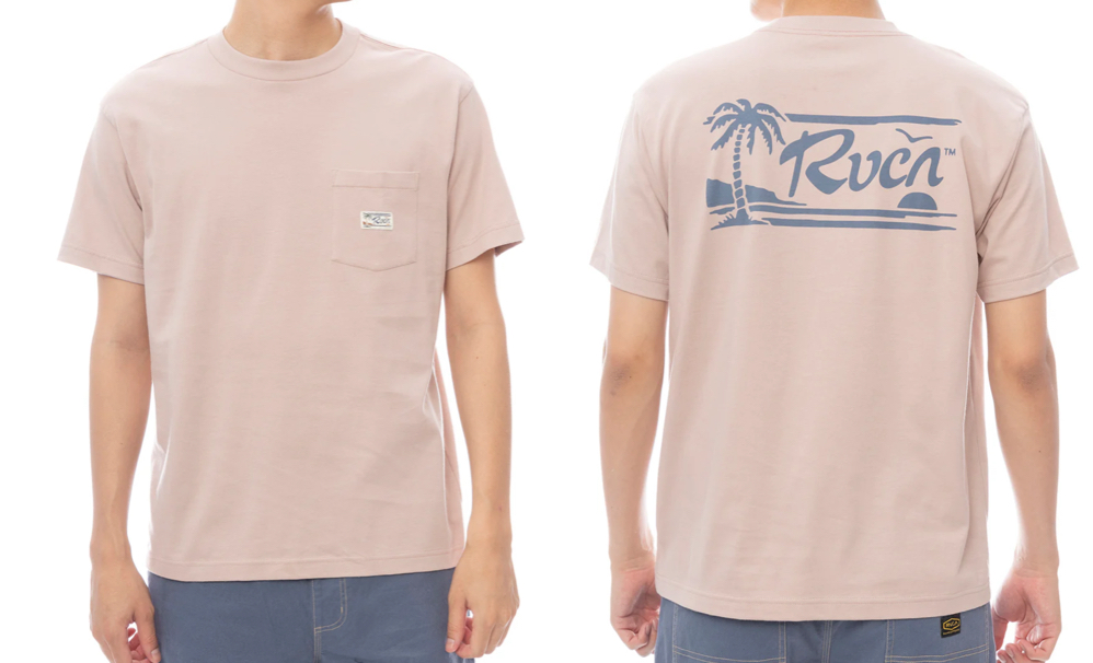 RVCA（ルーカ）ピンクベージュのTシャツ