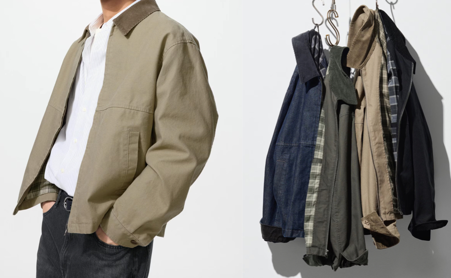 UNIQLO(ユニクロ)ベージュのコーディロイ襟ジャケット