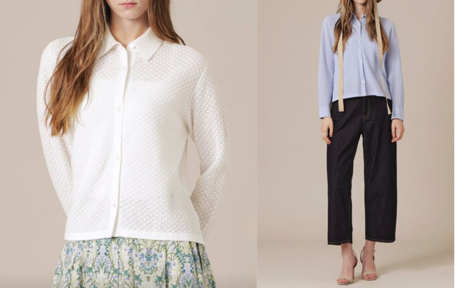 MACKINTOSH LONDONホワイトのレースニットカーディガン