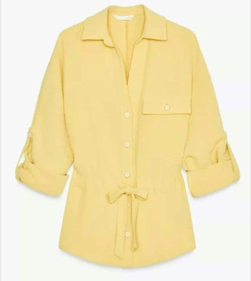 ZARA（ザラ）イエローのリボンシャツ
