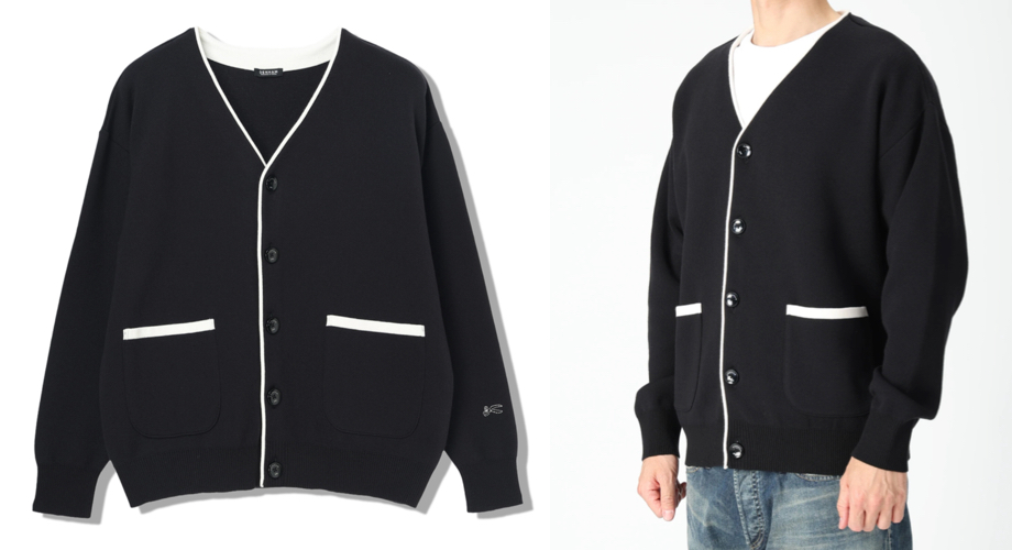 DENHAM（デンハム）ブラックのカーディガン