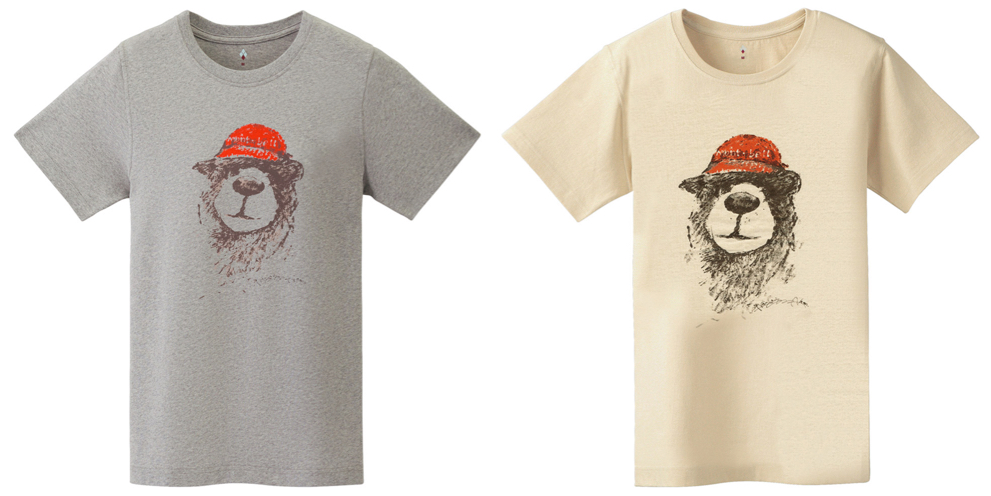 mont-bell(モンベル)グレーのくまプリントTシャツ