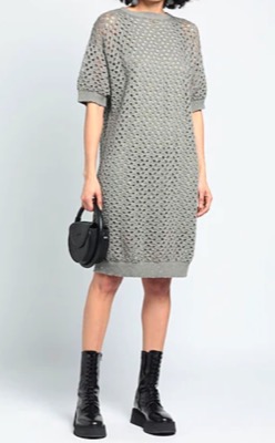 BRUNELLO CUCINELLI（ブルネロクチネリ）グレーのニットワンピース