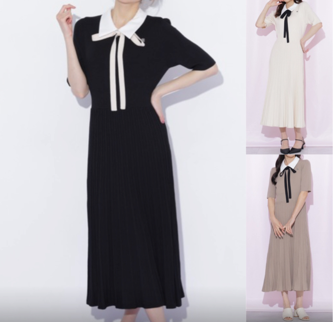 JILL by JILL STUART（ジル バイ ジルスチュアート）ブラックのニットワンピース