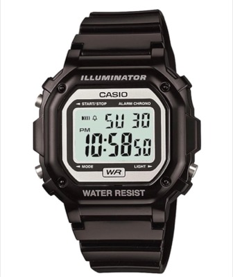 Casio F108WH 30m黒い腕時計