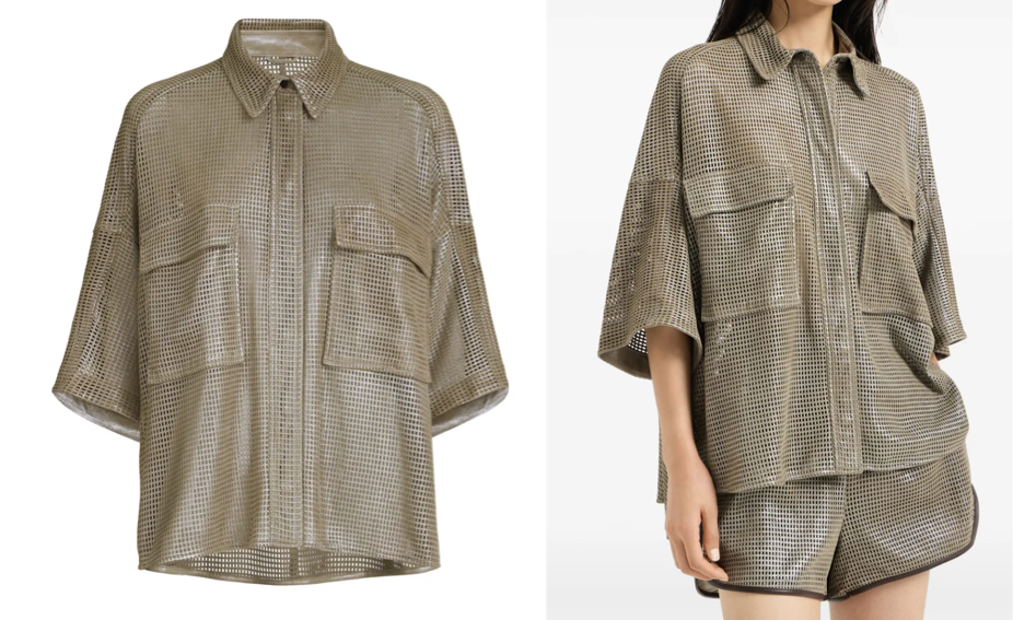 BRUNELLO CUCINELLI(ブルネロ クチネリ)ベージュ系の半袖シャツ