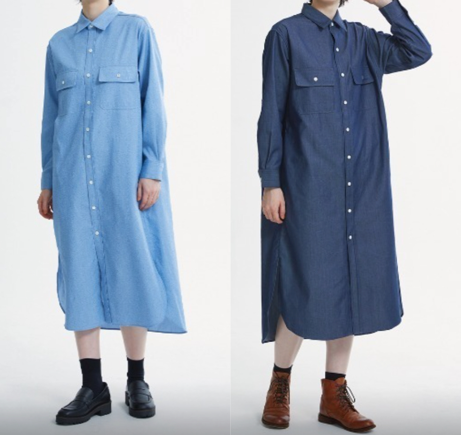 Barbour（バブアー）ブルーのデニムシャツワンピース