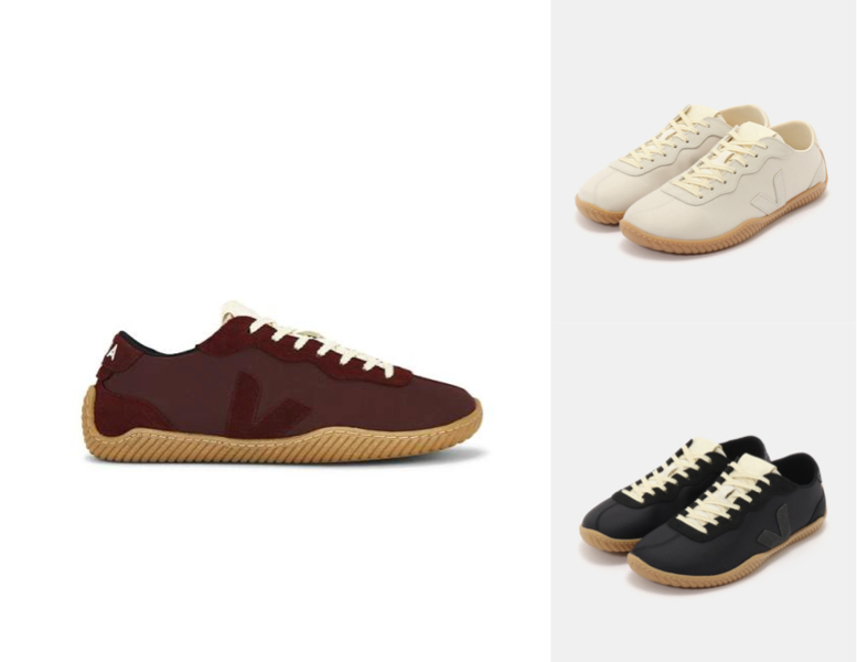 VEJA x BASERANGEブラウンのスニーカー