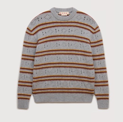MARNI(マルニ)グレーのボーダーニット