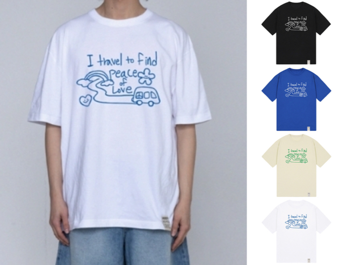 GRAVER(グレーバー)ホワイトのプリントTシャツ