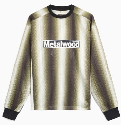 Metalwood(メタルウッド)ストライプ柄サッカーTシャツ