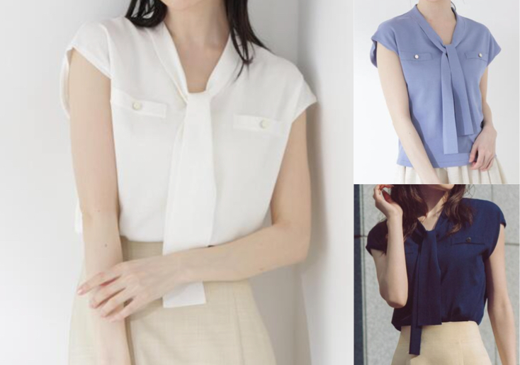 PROPORTION BODY DRESSING（プロポーションボディドレッシング）ホワイトのVネックニット