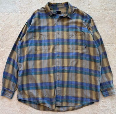 Patagonia（パタゴニア）ブルーxイエローのチェック柄シャツ