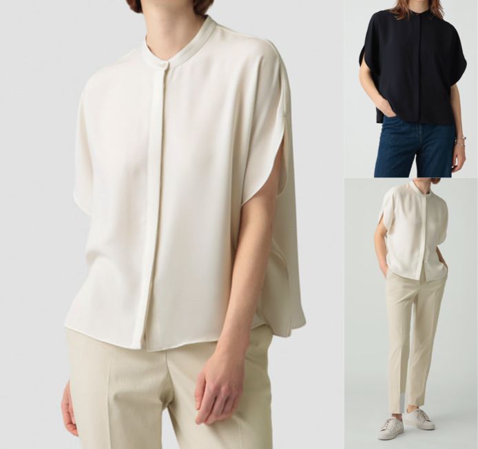 Theory luxeホワイトのブラウス