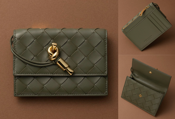 Bottega Veneta(ボッテガ・ヴェネタ)カーキのカードケース
