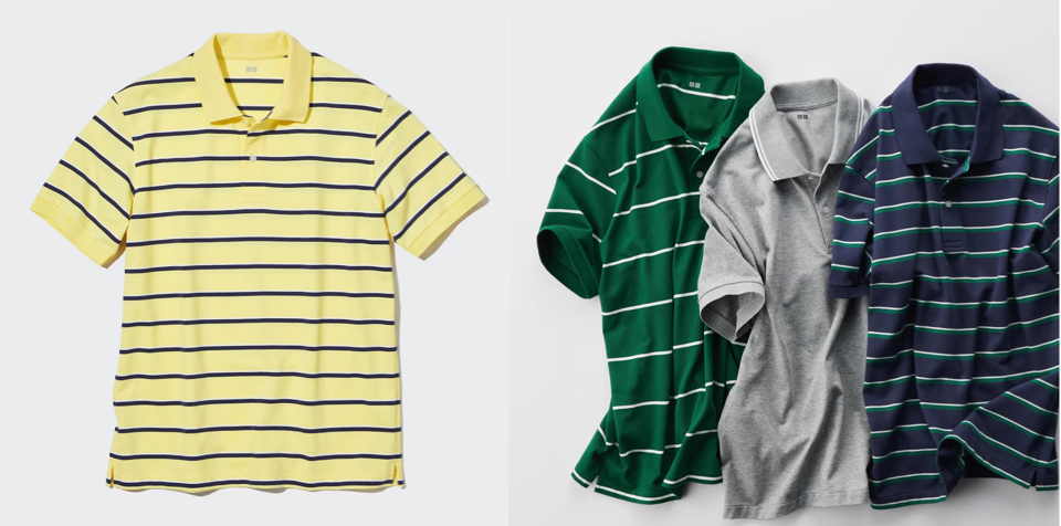 UNIQLO(ユニクロ)イエローのボーダーポロシャツ
