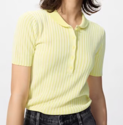 UNIQLO（ユニクロ）イエローのポロニット