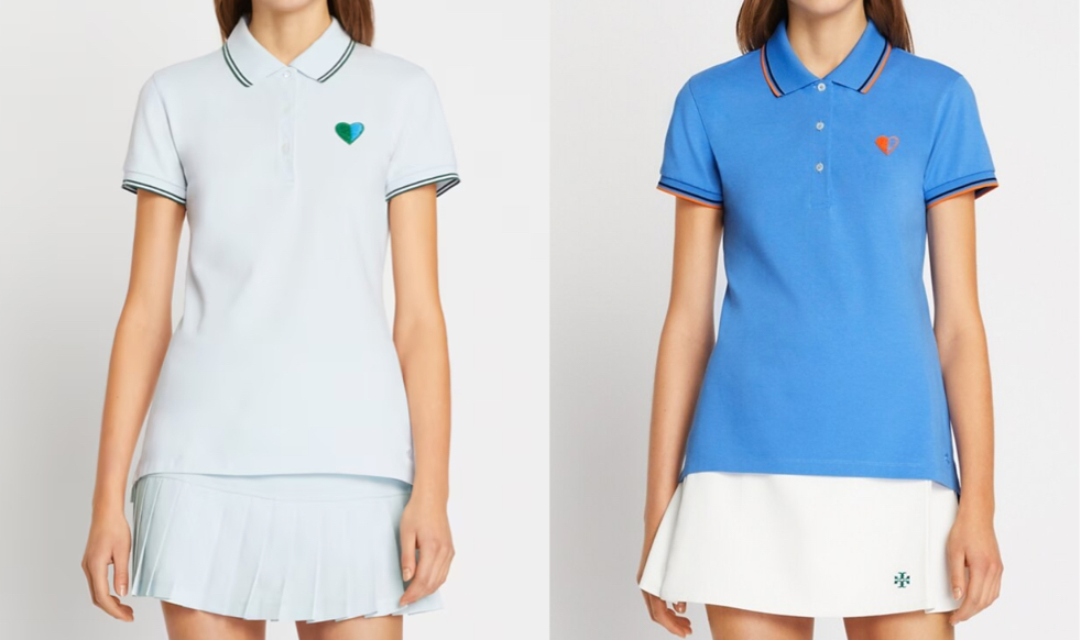 Tory Burch（トリーバーチ）サックスブルーのポロシャツ