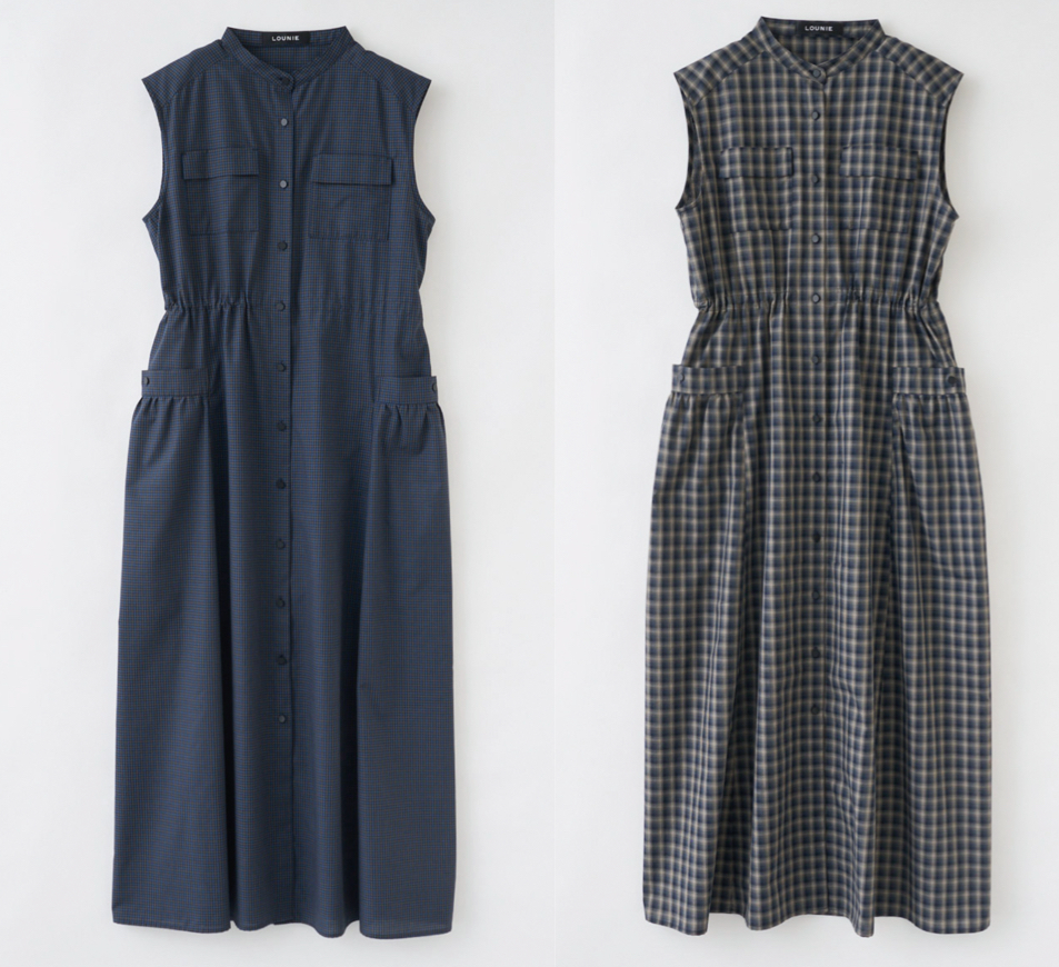 LOUNIE（ルーニィ）ネイビーのシャツワンピース