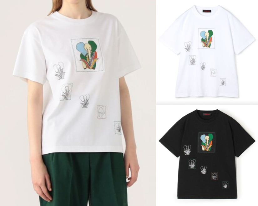 CABaN（キャバン）ホワイトのプリントTシャツ