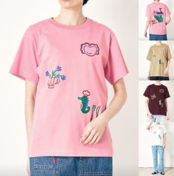 Common Noun（コモン ナウン）ピンクの半袖Tシャツ