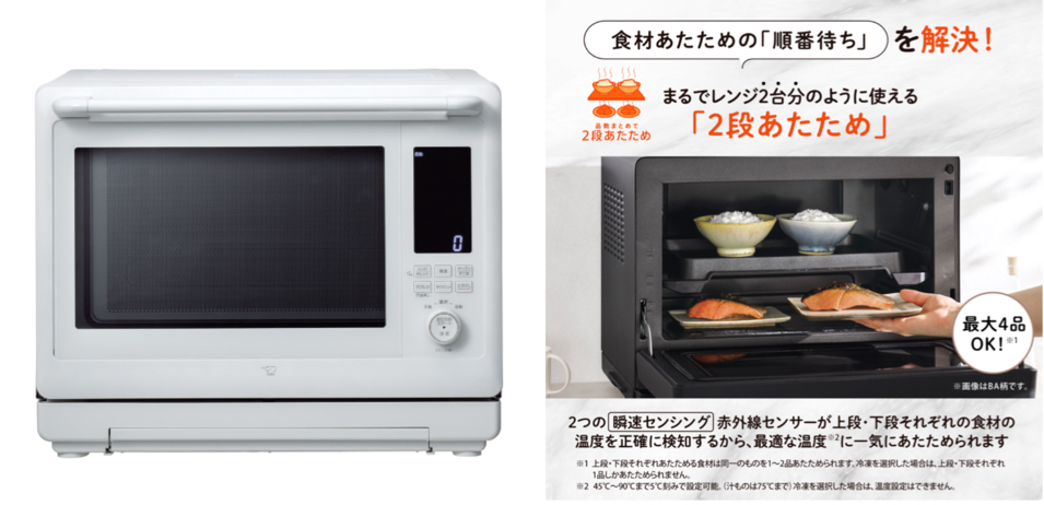zojirushiホワイトの電子レンジ