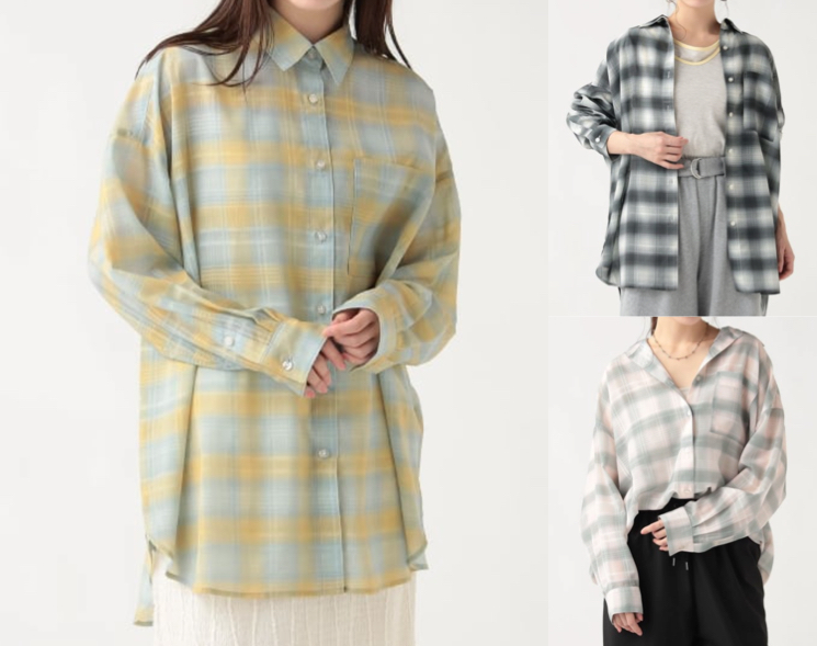 BEAMS HEART（ビームスハート）イエローxブルーのチェック柄シャツ