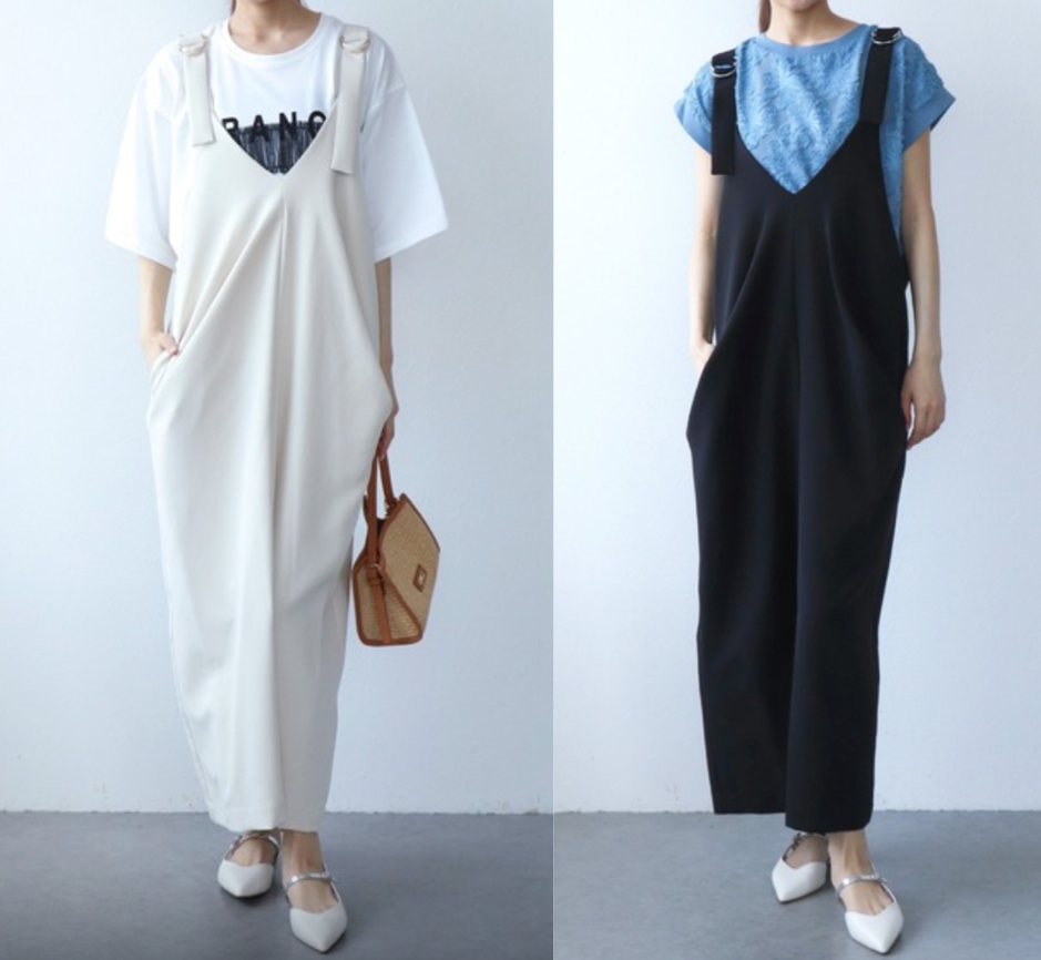 Jines（ジネス）ライトベージュのジャンスカ