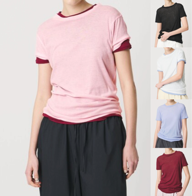 UNITED ARROWS（ユナイテッドアローズ）ピンクのシアーTシャツ