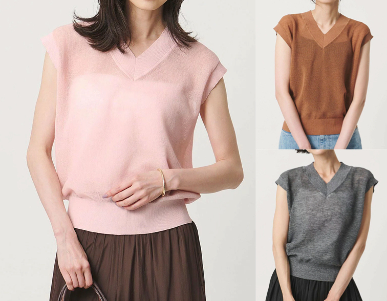 UNITED ARROWS（ユナイテッドアローズ）ピンクのニットベスト
