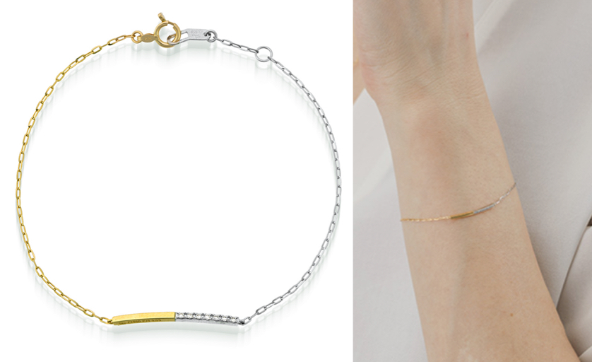 STAR JEWELRY(スタージュエリー)シルバーxゴールドのブレスレット