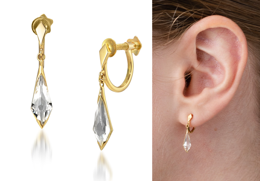 STAR JEWELRY(スタージュエリー)ゴールドxクォーツのイヤリング