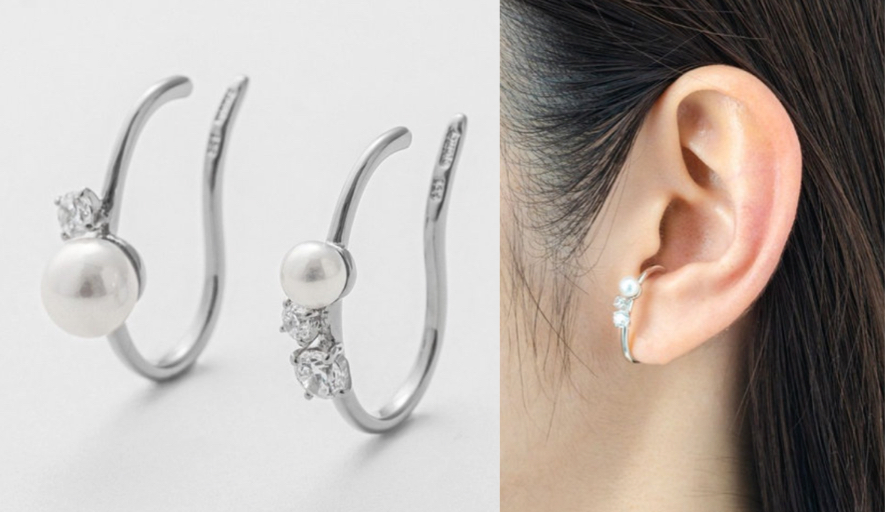 Jouete(ジュエッテ)シルバーxパールのピアス