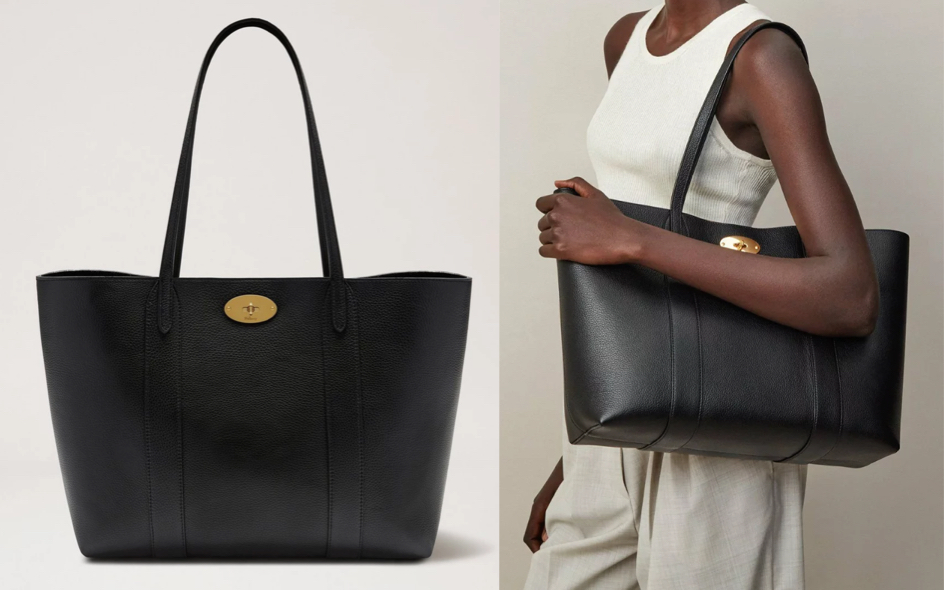 MULBERRY(マルベリー)ブラックのトートバッグ