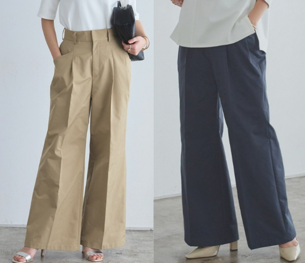 RASW(ラス)ベージュのワイドパンツ