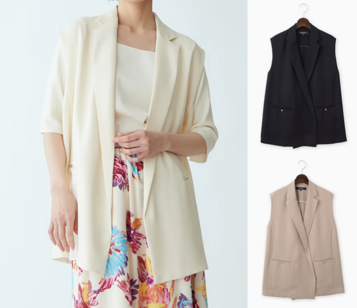 BRAHMIN（ブラーミン）ホワイトのジレ
