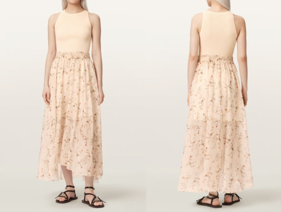 ALLSAINTS（オールセインツ）ベージュの花柄ワンピース