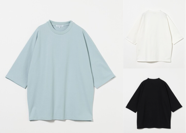 A DAY IN THE LIFEブルーの7分袖Tシャツ