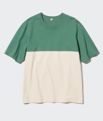 UNIQLO（ユニクロ）ホワイトxグリーンのTシャツ