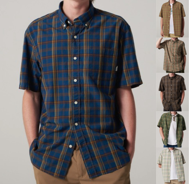 Eddie Bauer（エディーバウアー）ネイビーのチェック柄シャツ