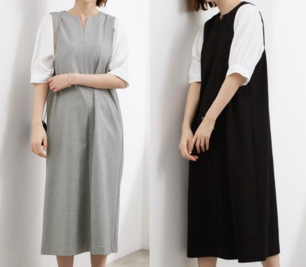 grove（グローブ）グレーのポンチワンピース