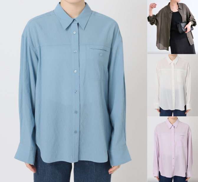 B.C STOCK（ベーセーストック）ブルーのシャツ