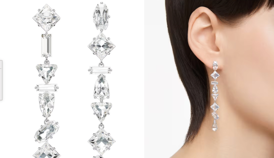 swarovski（スワロフスキー）揺れるストーンピアス