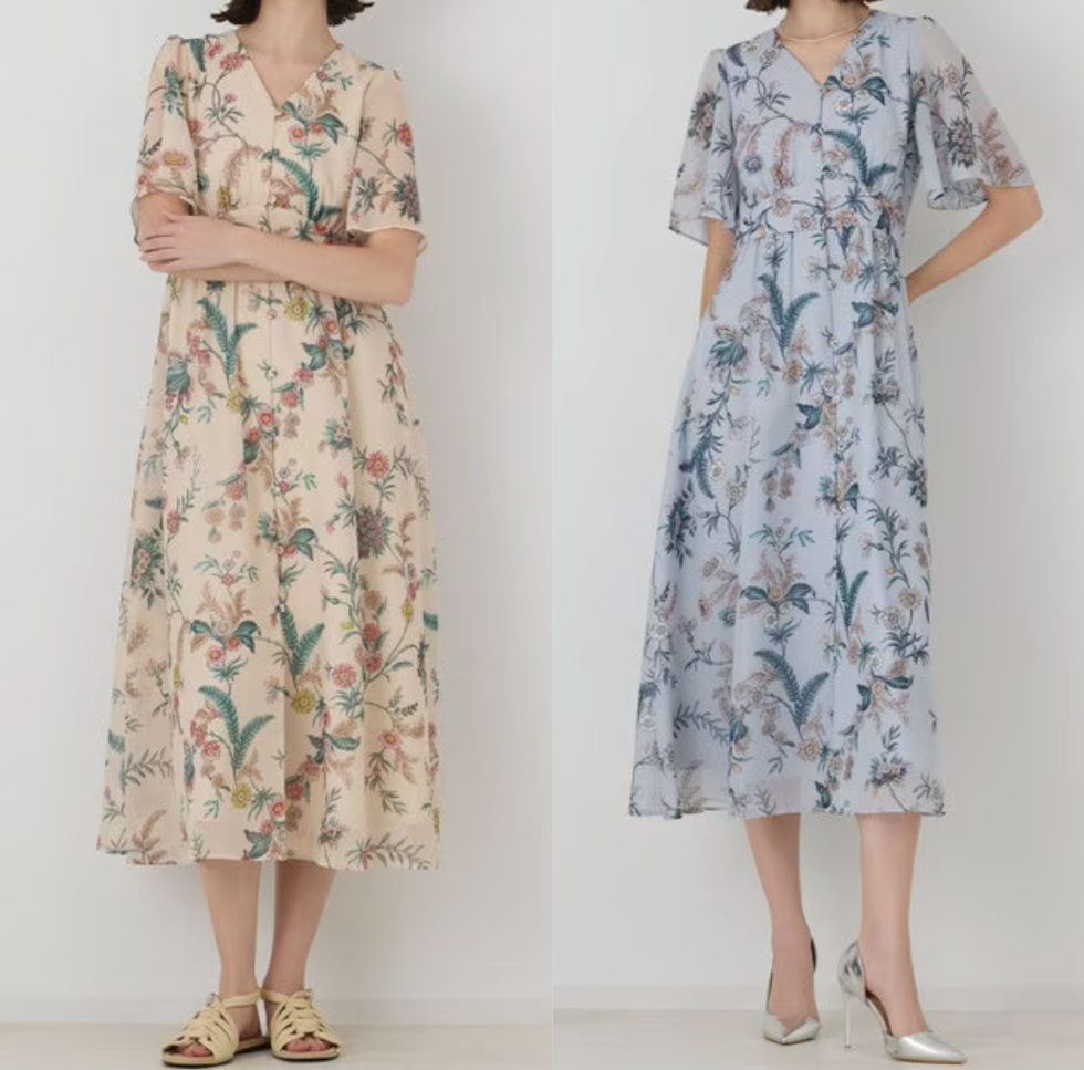 GRACE CONTINENTAL(グレースコンチネンタル)ベージュの小花柄ワンピース