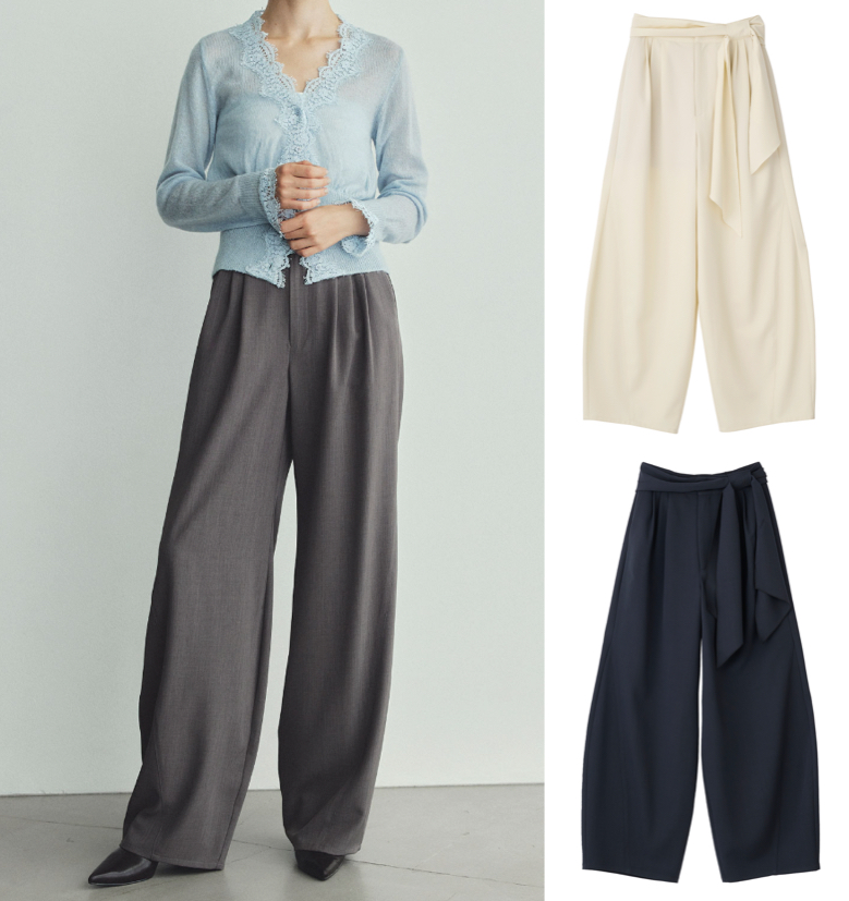 Aimeine（エメイン）グレーのバレルパンツ