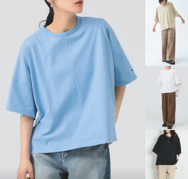 Ray BEAMS（レイ ビームス）ブルーのTシャツ
